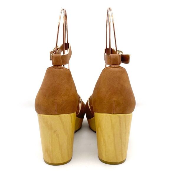 Dr. Scholl’s Blissful Platform Clog Sandal Brown Faux Leather Women's Size 8.5 - Picture 10 of 16